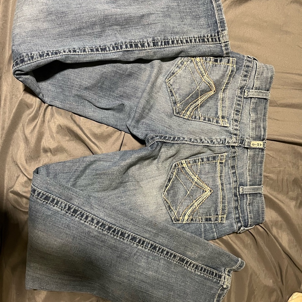 Ariat Blue Patterned Denim Jeans